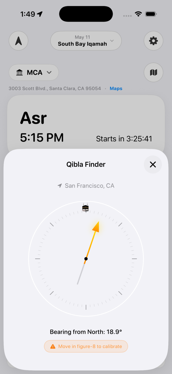 Qibla, wherever you are